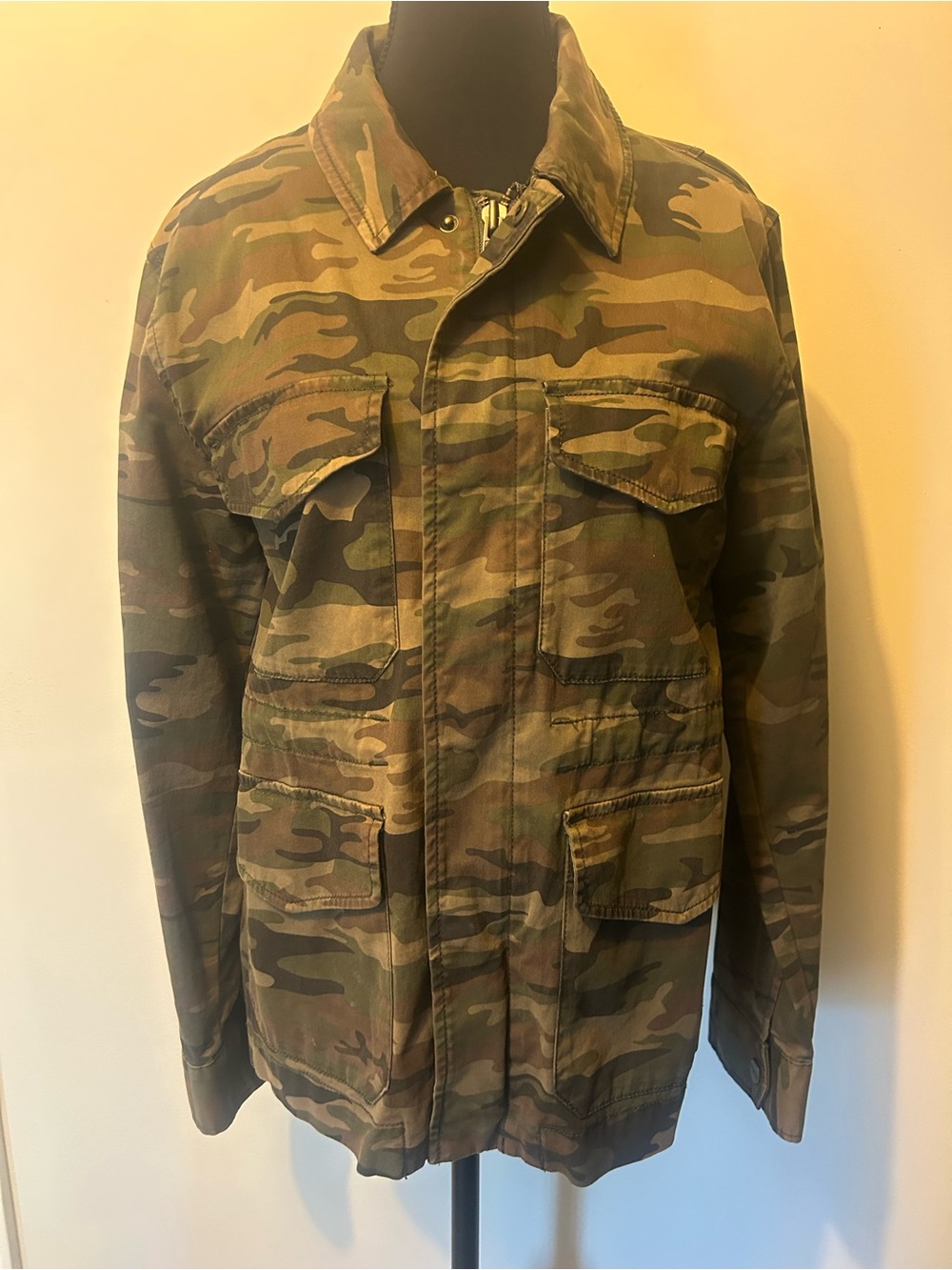 Sanctuary Camo Field Jacket in Olive and Tan